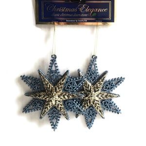 2 Star Christmas Ornaments - NWT